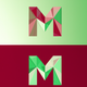 A mod, retro letter M with swoops and curves  app icon - ai app icon generator - app icon aesthetic - app icons