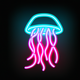 An intriguing, mesmerizing jellyfish  app icon - ai app icon generator - app icon aesthetic - app icons