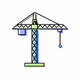 A towering construction crane  app icon - ai app icon generator - app icon aesthetic - app icons