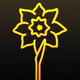 A bold, bright yellow daffodil  app icon - ai app icon generator - app icon aesthetic - app icons