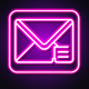 A stylized mail envelope with a stamp  app icon - ai app icon generator - app icon aesthetic - app icons