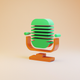 A stylized microphone with sound waves  app icon - ai app icon generator - app icon aesthetic - app icons