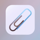 A minimalist paperclip  app icon - ai app icon generator - app icon aesthetic - app icons