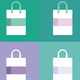 A minimalist shopping bag with handles  app icon - ai app icon generator - app icon aesthetic - app icons