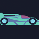 A speedy, aerodynamic race car  app icon - ai app icon generator - app icon aesthetic - app icons