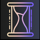 A stylized hourglass with sand falling  app icon - ai app icon generator - app icon aesthetic - app icons