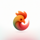 A AI-generated app icon of rooster head in colorful color scheme