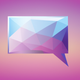 A stylized speech bubble  app icon - ai app icon generator - app icon aesthetic - app icons