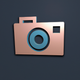 A stylized camera  app icon - ai app icon generator - app icon aesthetic - app icons