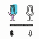 A minimalist microphone icon  app icon - ai app icon generator - app icon aesthetic - app icons