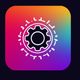 A minimalist settings gear  app icon - ai app icon generator - app icon aesthetic - app icons