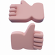 A stylized thumbs up icon  app icon - ai app icon generator - app icon aesthetic - app icons