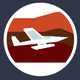 A stylized airplane taking off app icon - ai app icon generator - app icon aesthetic - app icons