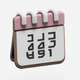 A stylized calendar  app icon - ai app icon generator - app icon aesthetic - app icons