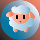 A cute, cartoon-style sheep  app icon - ai app icon generator - app icon aesthetic - app icons