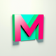 A bold, architectural letter M  app icon - ai app icon generator - app icon aesthetic - app icons