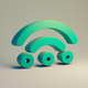 A stylized wifi signal with bars  app icon - ai app icon generator - app icon aesthetic - app icons