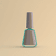A AI-generated app icon of a nail polish bottle in mint , wheat , champagne , beige color scheme