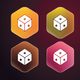 A stylized dice  app icon - ai app icon generator - app icon aesthetic - app icons