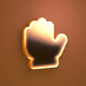 A AI-generated app icon of glove in gold , deep pink , dark olive green , ghost white color scheme