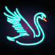 A graceful, gliding swan  app icon - ai app icon generator - app icon aesthetic - app icons
