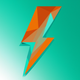 A stylized lightning bolt with abstract lines  app icon - ai app icon generator - app icon aesthetic - app icons