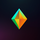 A stylized diamond gemstone  app icon - ai app icon generator - app icon aesthetic - app icons