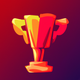 A stylized trophy  app icon - ai app icon generator - app icon aesthetic - app icons