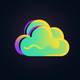 A AI-generated app icon of cloud in  color scheme