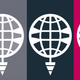 A stylized globe with north-south axis lines  app icon - ai app icon generator - app icon aesthetic - app icons