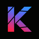 A sharp and angular letter K  app icon - ai app icon generator - app icon aesthetic - app icons