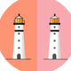 A stylized lighthouse  app icon - ai app icon generator - app icon aesthetic - app icons