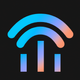 A stylized wifi signal with bars  app icon - ai app icon generator - app icon aesthetic - app icons