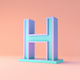 A tall, elegant letter H  app icon - ai app icon generator - app icon aesthetic - app icons