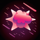 A AI-generated app icon of a star-forming region in fuchsia color and sage color and hot pink color and crimson color color scheme