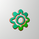 A stylized gear cog  app icon - ai app icon generator - app icon aesthetic - app icons