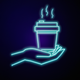 a hand holding disposable coffee cup app icon - ai app icon generator - app icon aesthetic - app icons