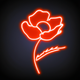 A striking, fresh red poppy  app icon - ai app icon generator - app icon aesthetic - app icons