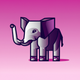 A majestic, posing elephant  app icon - ai app icon generator - app icon aesthetic - app icons