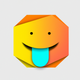 A cheeky, playful smiley face sticking out tongue  app icon - ai app icon generator - app icon aesthetic - app icons