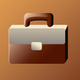 A stylized briefcase with a handle  app icon - ai app icon generator - app icon aesthetic - app icons