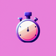 A sleek, minimalist stopwatch  app icon - ai app icon generator - app icon aesthetic - app icons