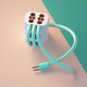 A AI-generated app icon of extension cords in light sea green , white , rose gold , turquoise color scheme
