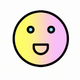 A surprised, wide-eyed smiley face  app icon - ai app icon generator - app icon aesthetic - app icons