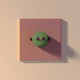 A AI-generated app icon of wall in marsala , dark khaki , green , lavender blush color scheme