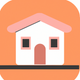 A minimalist home icon with roof and door  app icon - ai app icon generator - app icon aesthetic - app icons