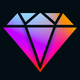 A stylized diamond gemstone  app icon - ai app icon generator - app icon aesthetic - app icons