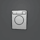 A AI-generated app icon of dishwasher in cool grey , blue violet , magenta , deep sky blue color scheme