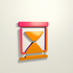 A stylized hourglass  app icon - ai app icon generator - app icon aesthetic - app icons