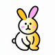 A fluffy, curious bunny  app icon - ai app icon generator - app icon aesthetic - app icons